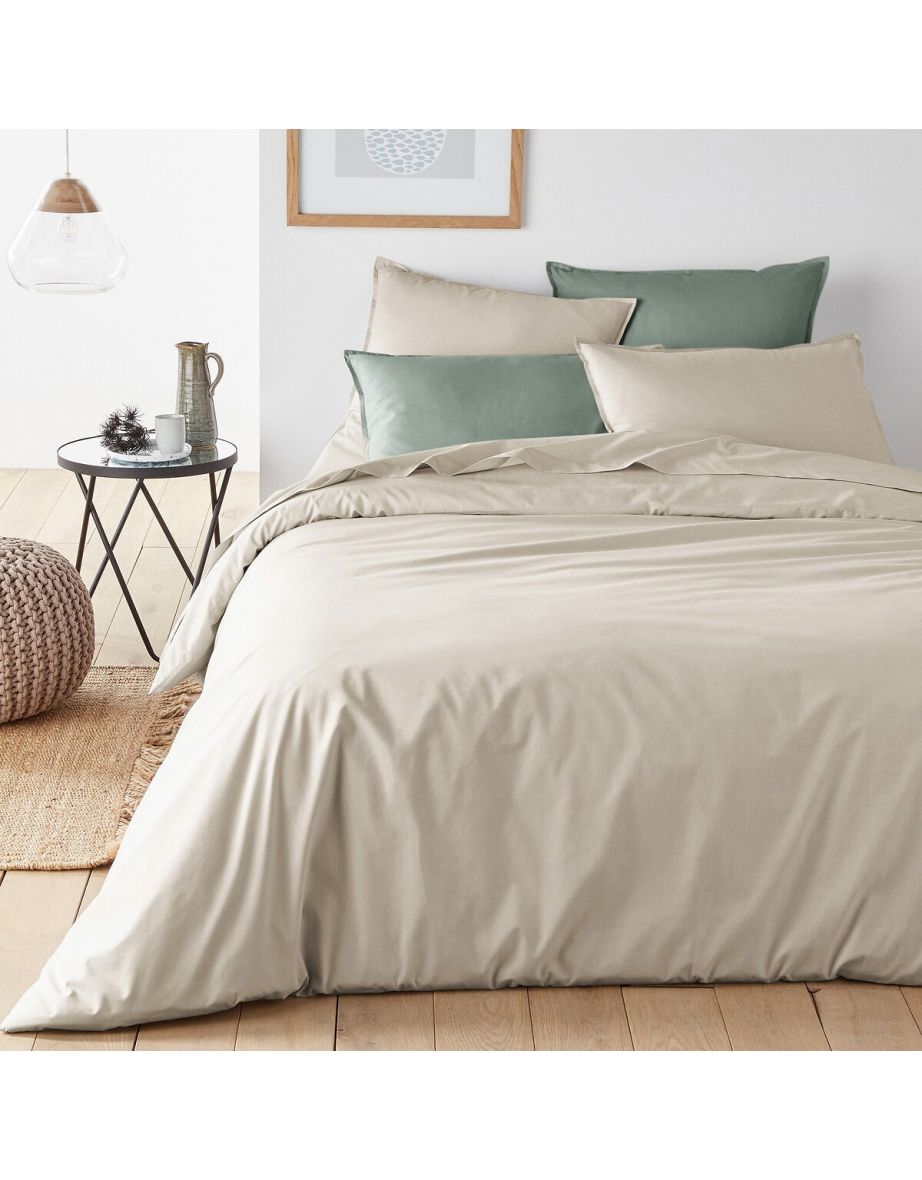 Plain Organic Cotton Percale Bolster Case - 1