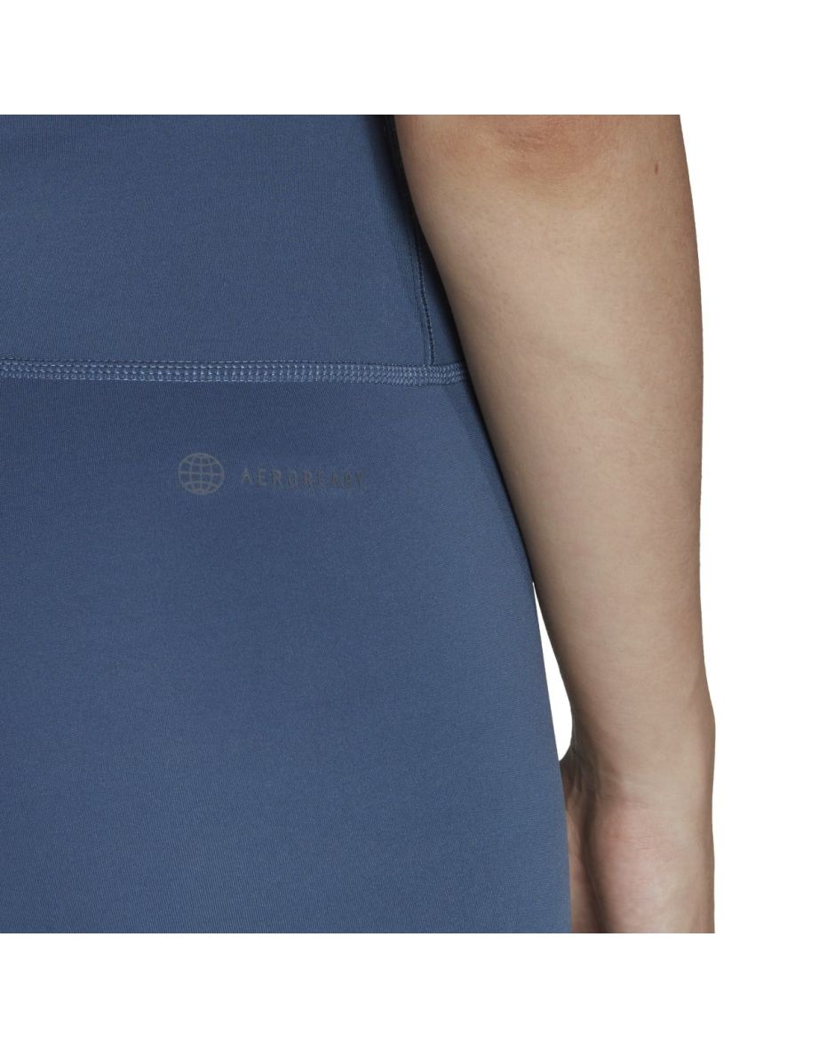 Women's adidas Essentials High-Waisted 7/8 Leggings in Blue - 6