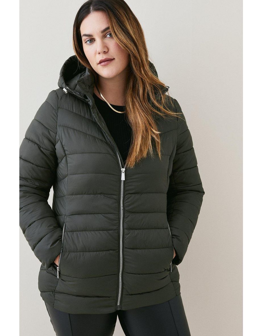 Packable coat 2024 plus size