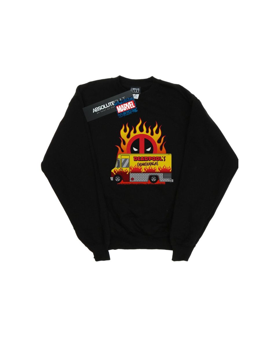 Marvel Boys Deadpool Chimichangas Van Sweatshirt - Black