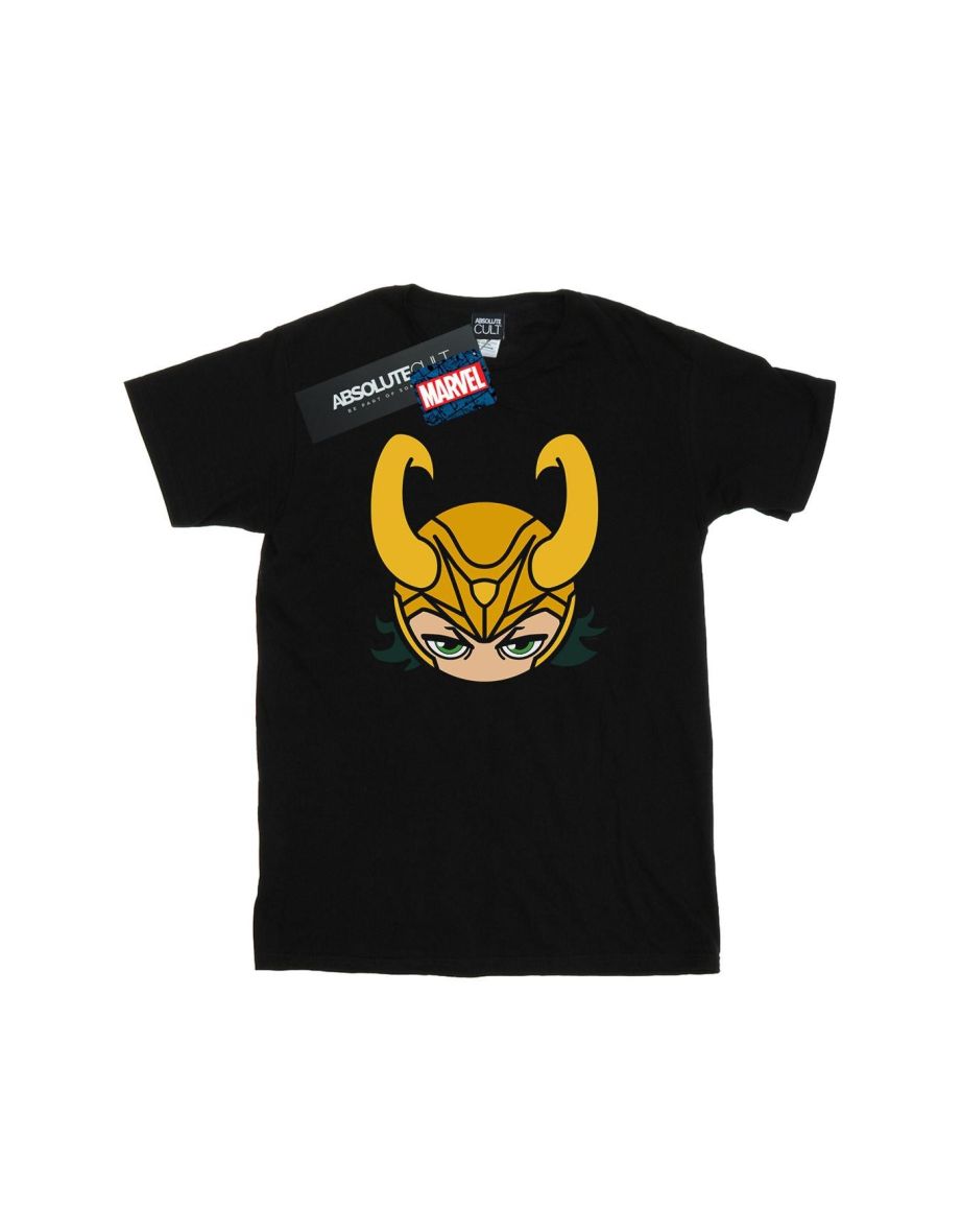 Marvel Boys Loki Close Up T-Shirt - Black