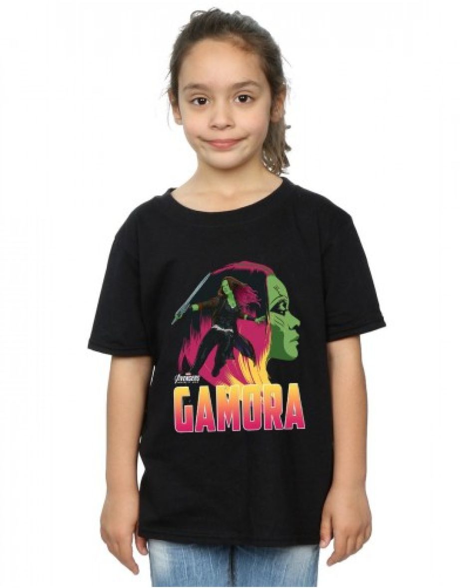 Avengers Infinity War Girls Gamora Cotton T-Shirt - Black - 3