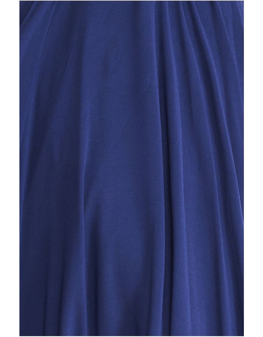 Goddiva Cowl Neck Chiffon Maxi Dress - Navy - 3