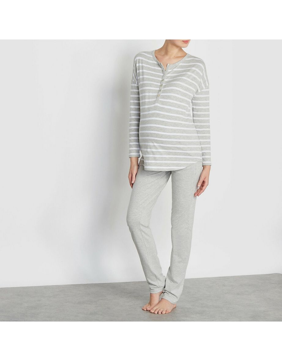 Cotton Maternity/Nursing Pyjamas, Length 30.5''