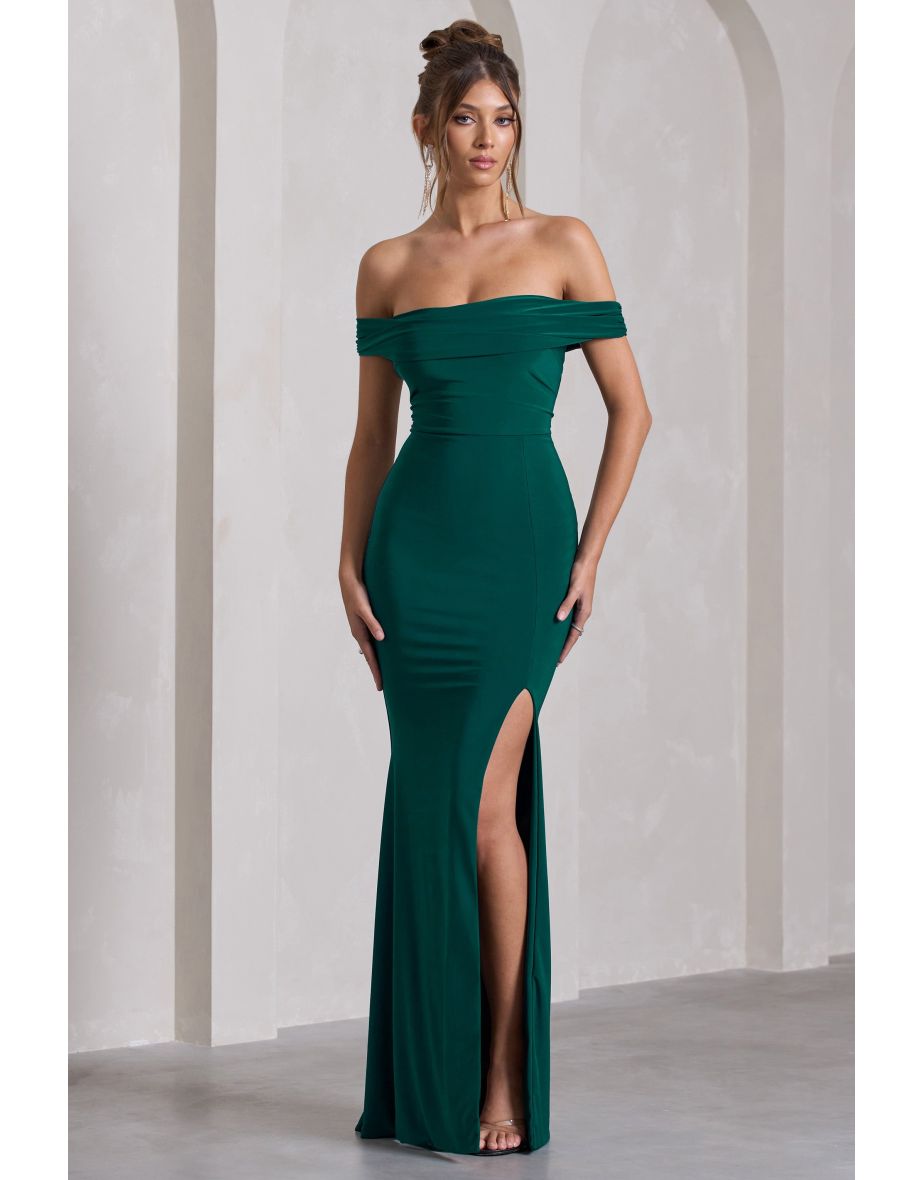 Off-Shoulder Mermaid Floor-Length Dress