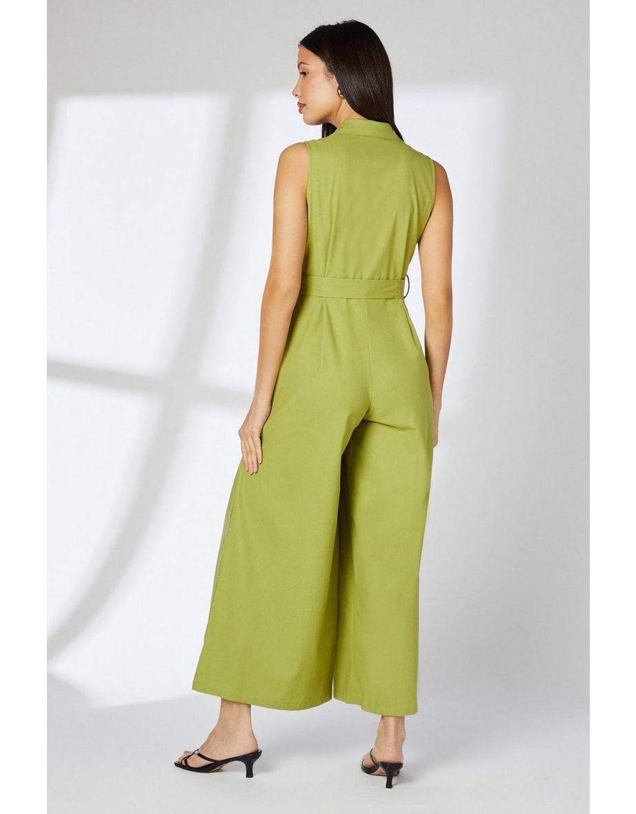 Green Belted Jumpsuit - 3