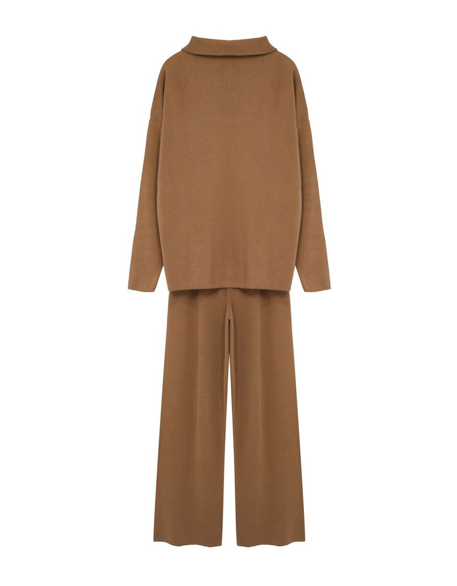 Mink Wide Fit Zippered Knitwear Bottom-Top Set - 6