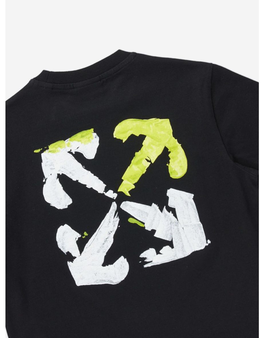 Off-White Boys Arrow Acrylic T-Shirt in Black - 3
