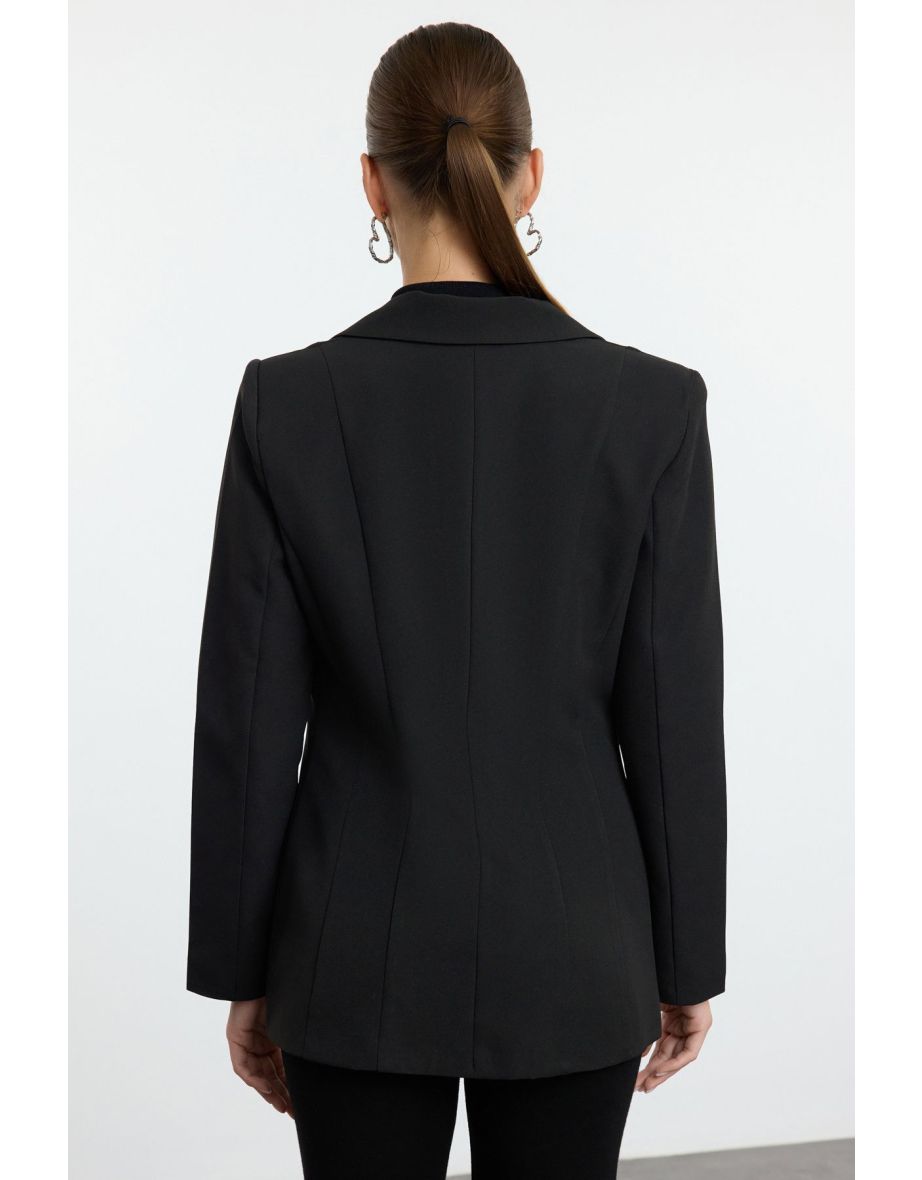 Black Blazer Jacket - 4