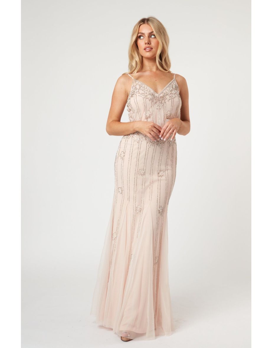 Keeva Nude Blush Bridesmaid Dress - 10
