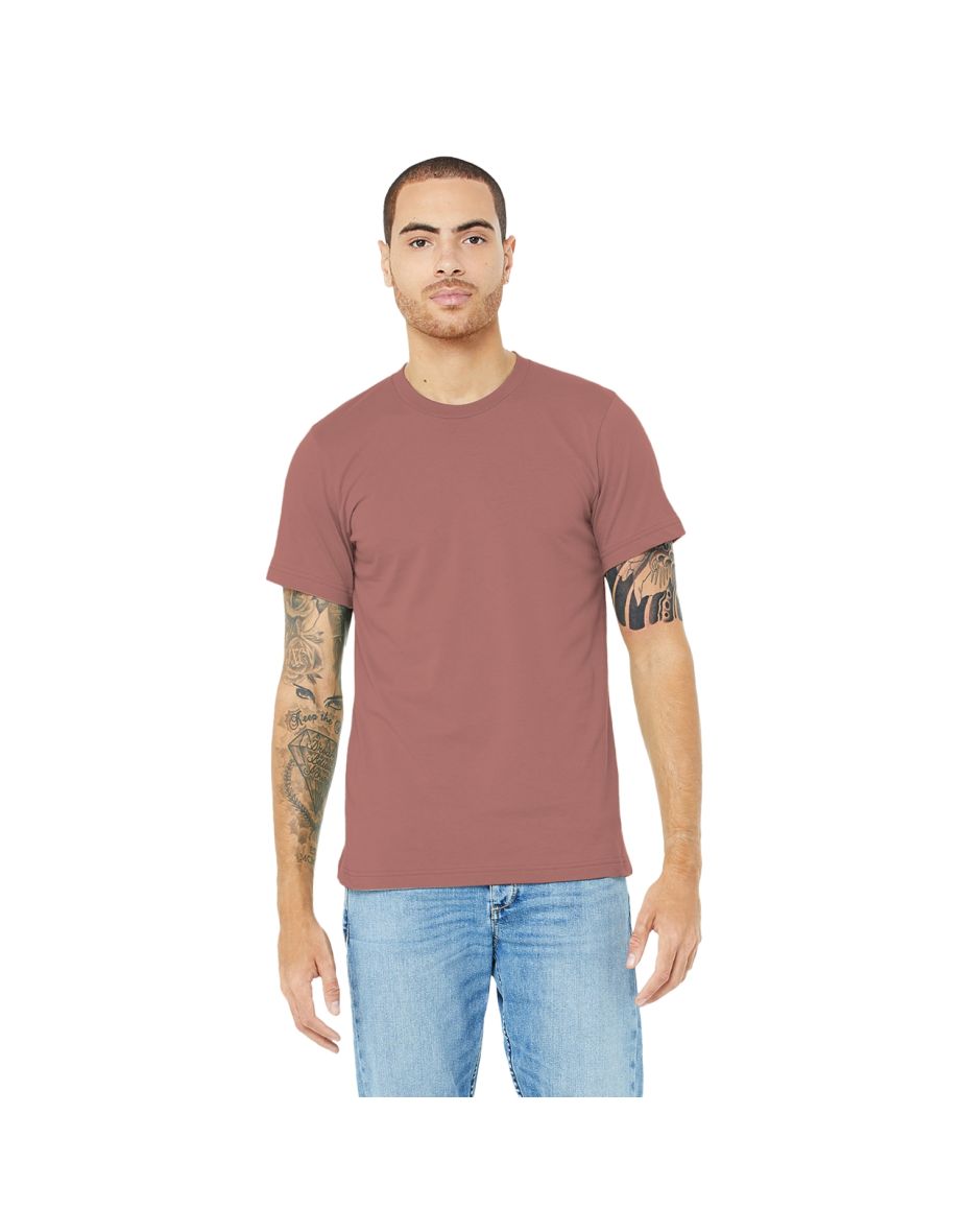 Canvas Unisex Jersey Crew Neck T-Shirt / Mens Short Sleeve T-Shirt - Mauve