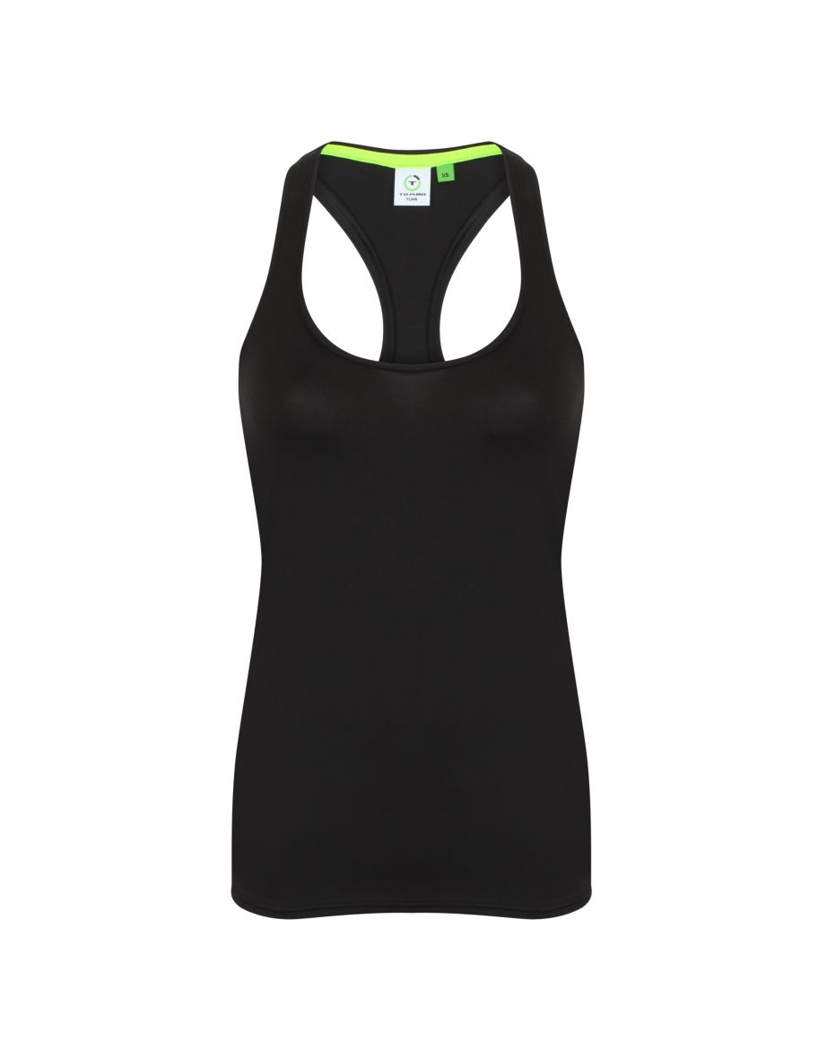 Tombo Womens/Ladies Racerback Sleeveless Vest Top - Black