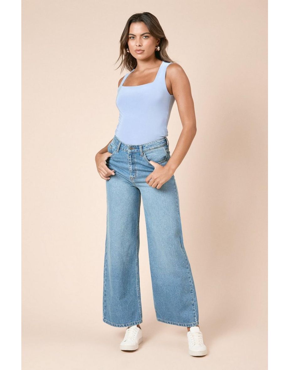 Double Layer Square Neck Vest