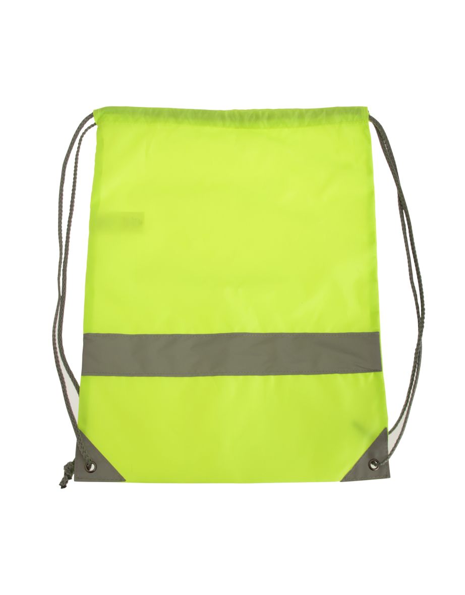 Shugon Stafford Plain Drawstring Tote Bag - 13 Litres (Pack of 2) - Hi-Vis Yellow