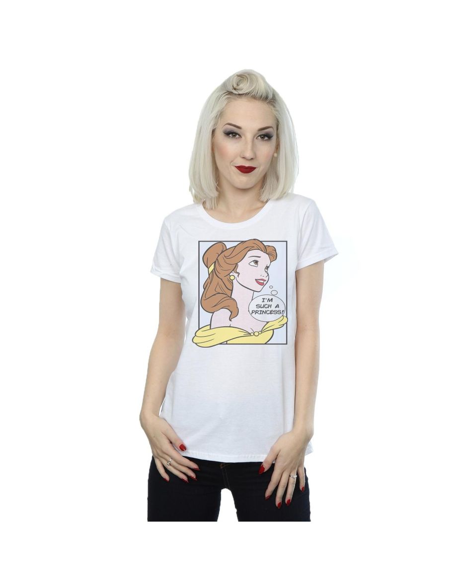 Disney Princess Womens/Ladies Belle Pop Art Cotton T-Shirt