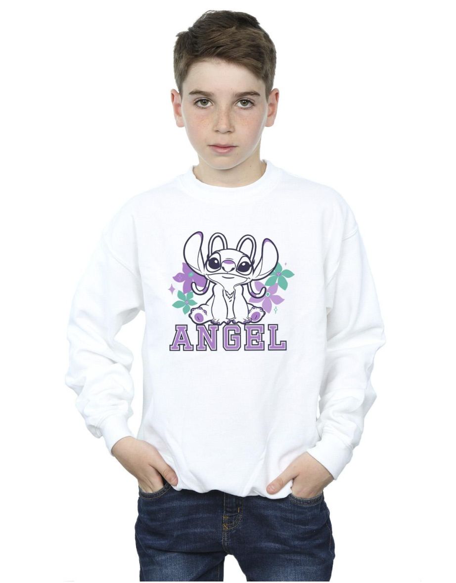 Disney Boys Lilo & Stitch Angel Sweatshirt - White
