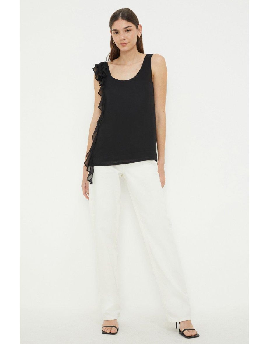 Chiffon Ruffle Vest Top