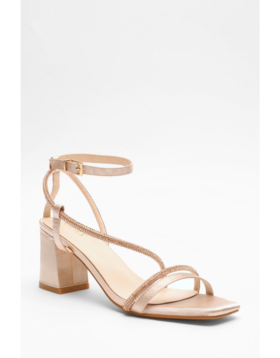 Champagne satin outlet sandals