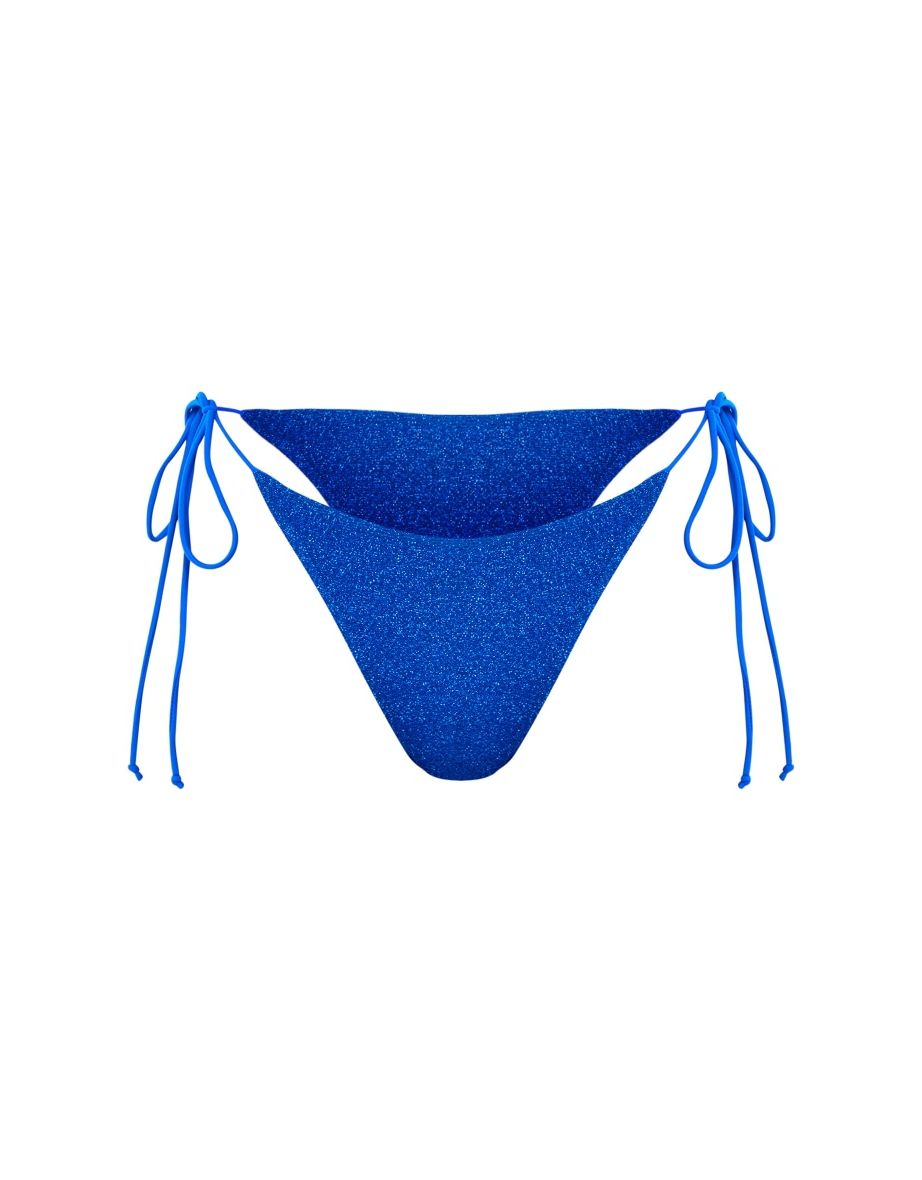 Cobalt Tie Side Glitter Bikini Bottoms - 3