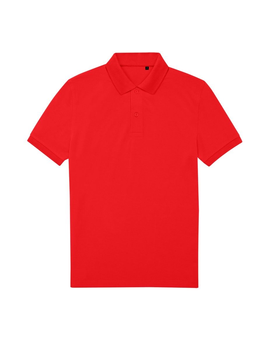B&C Mens My Eco Polo Shirt - Pop Tomato