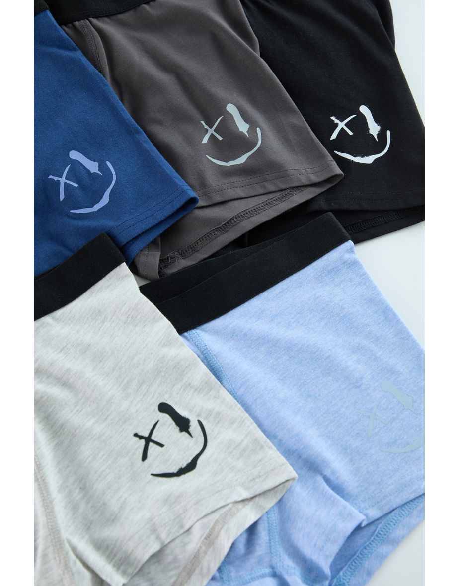 5 Pack Patterned/Plain Pack Boxers - 1