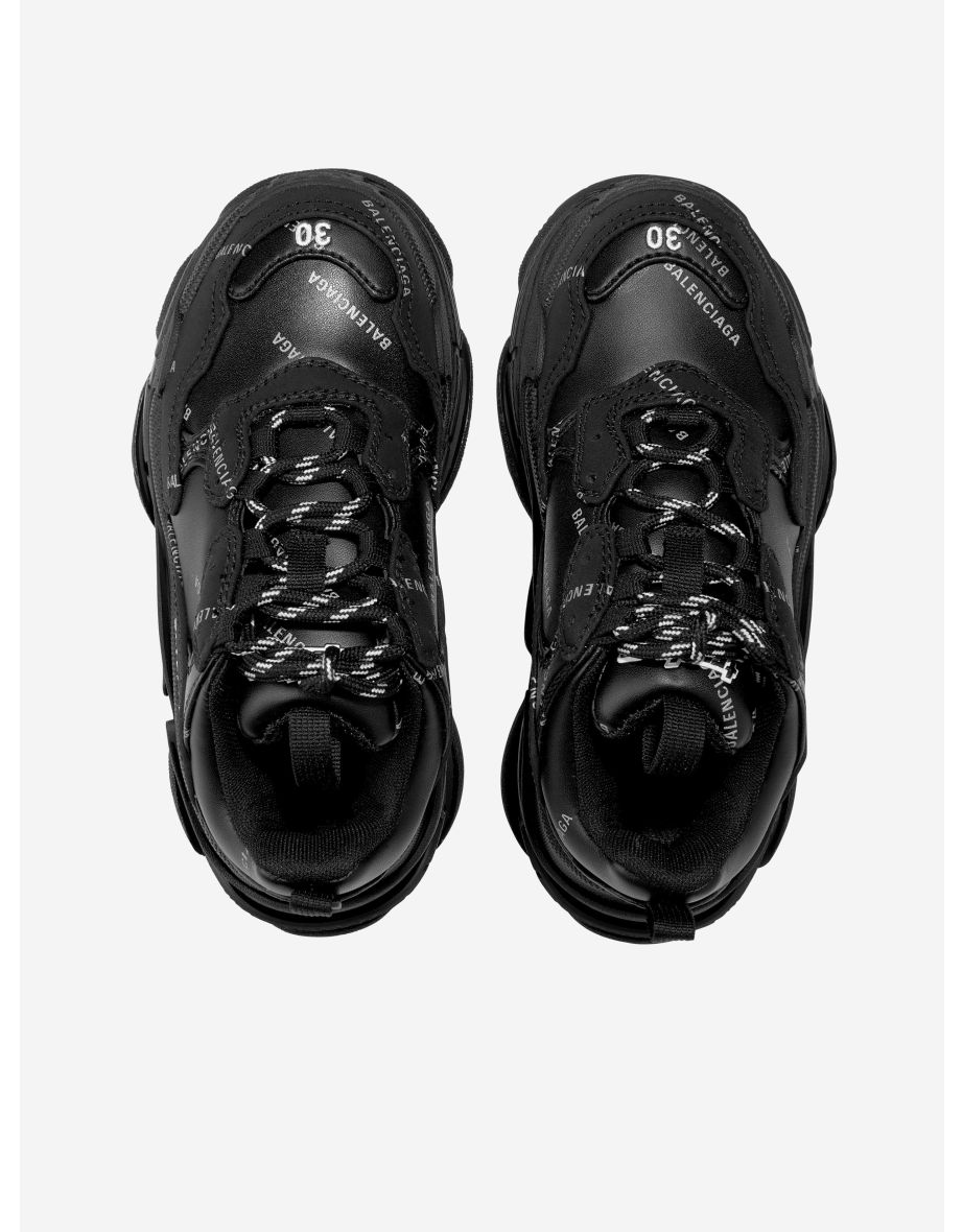 Kids Reflective Logo Triple S Trainers - 3