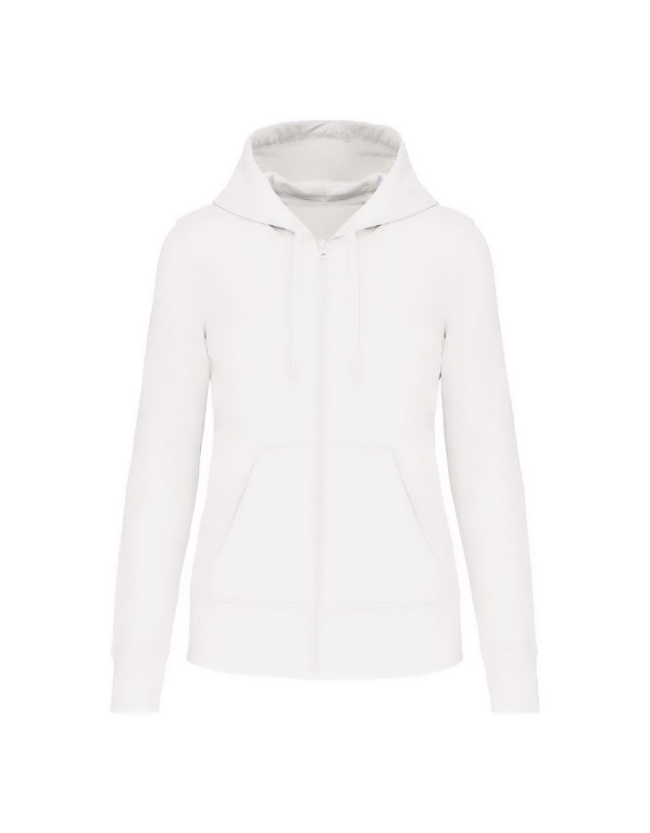 Kariban Womens/Ladies Eco Friendly Full Zip Hoodie - White
