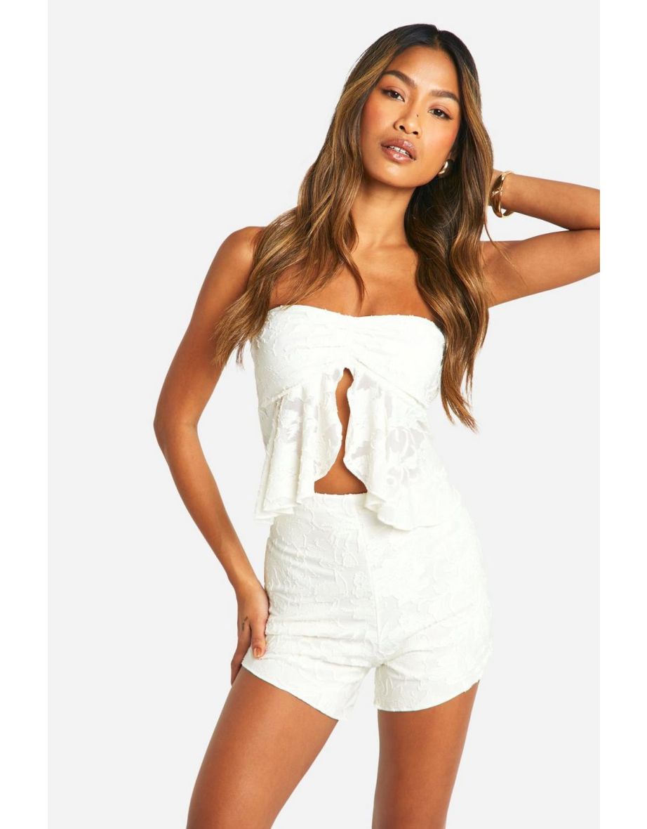 Burnout Booty Short - white