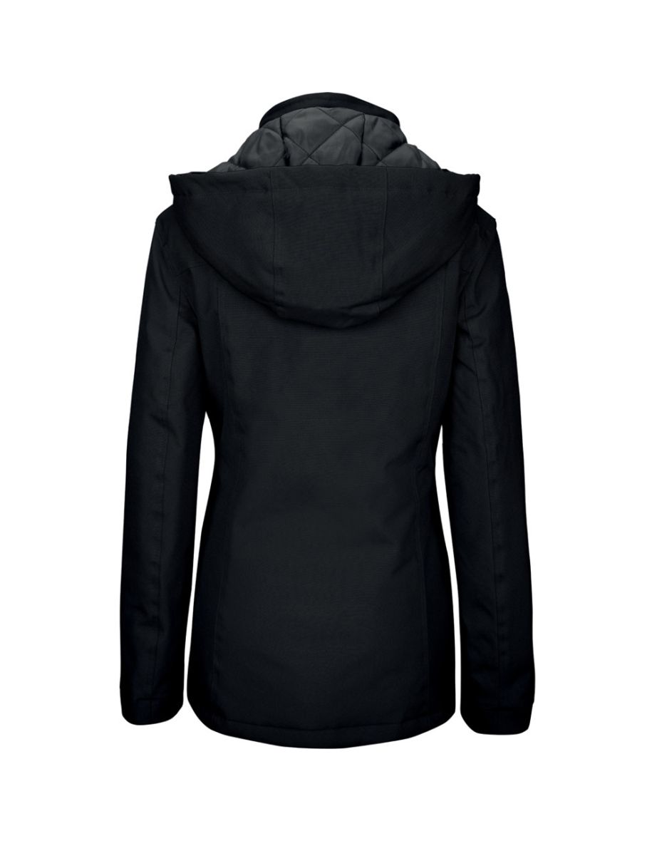 Kariban Womens/Ladies Hooded Parka Jacket - Black - 1