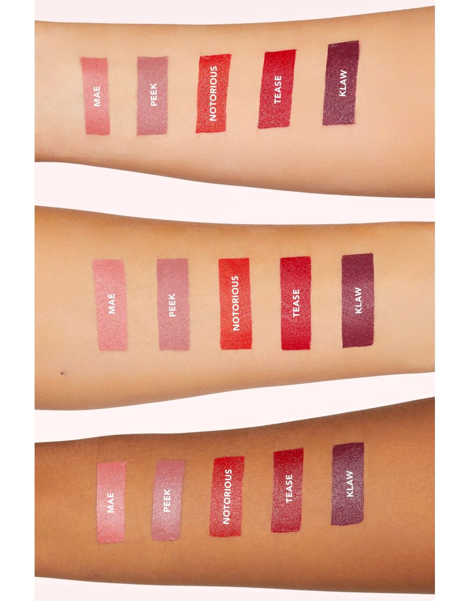 Dark Berry Red Klaw Moisturising High Pigment Satin Lipstick - 4