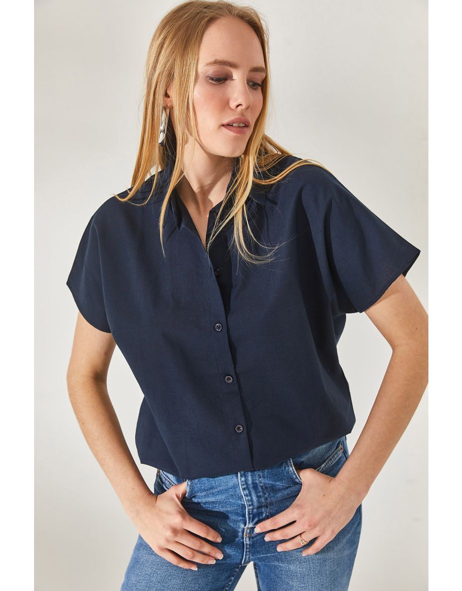 Shirt - Navy blue - Oversize