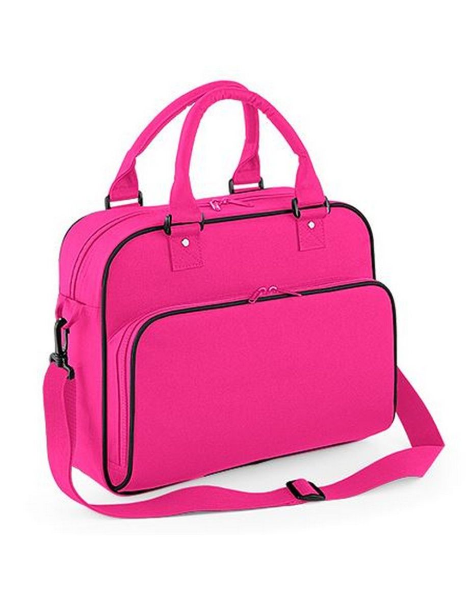Bagbase Compact Junior Dance Messenger Bag (15 Litres) - Fuchsia/Black