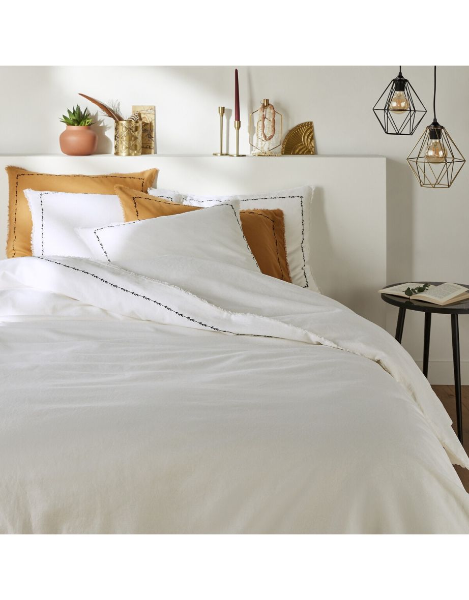 Eleanor Cotton and Linen Fitted Sheet - 1