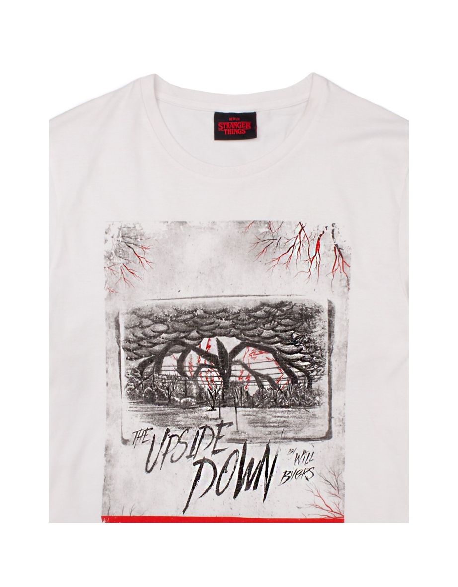 Stranger Things Mens Upside Down T-Shirt - White - 3