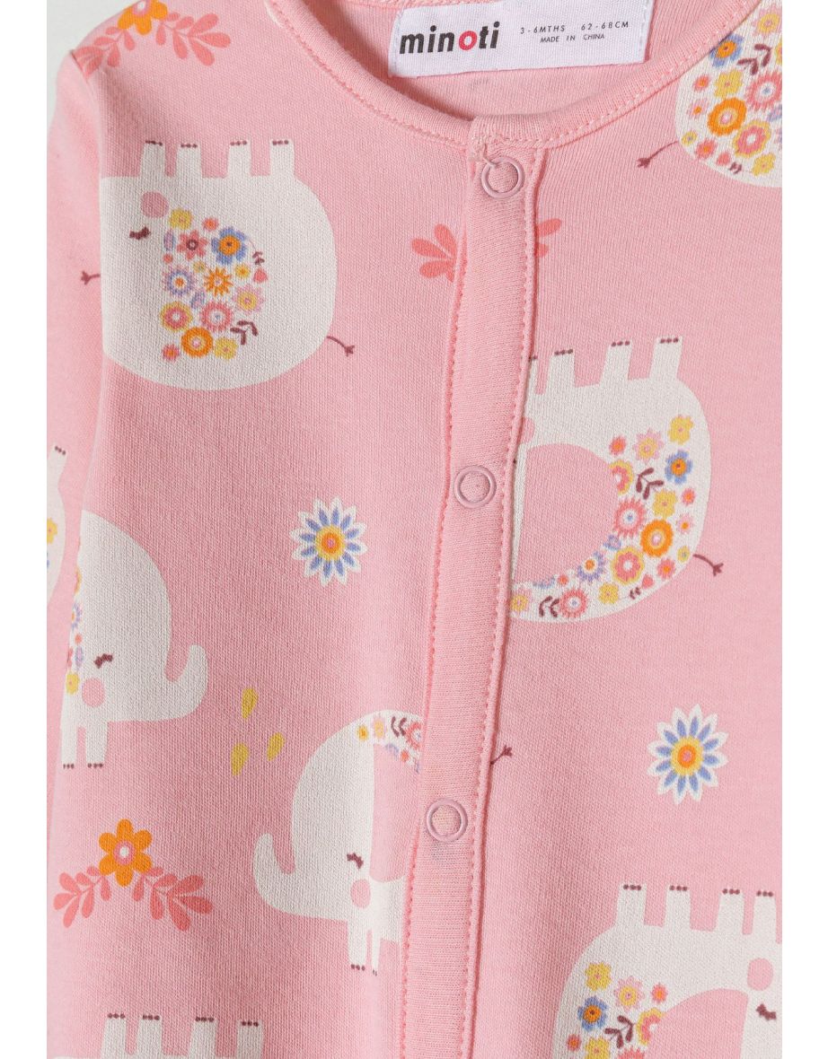 Girls 4 Pack Long Sleeve Sleepsuits - 6