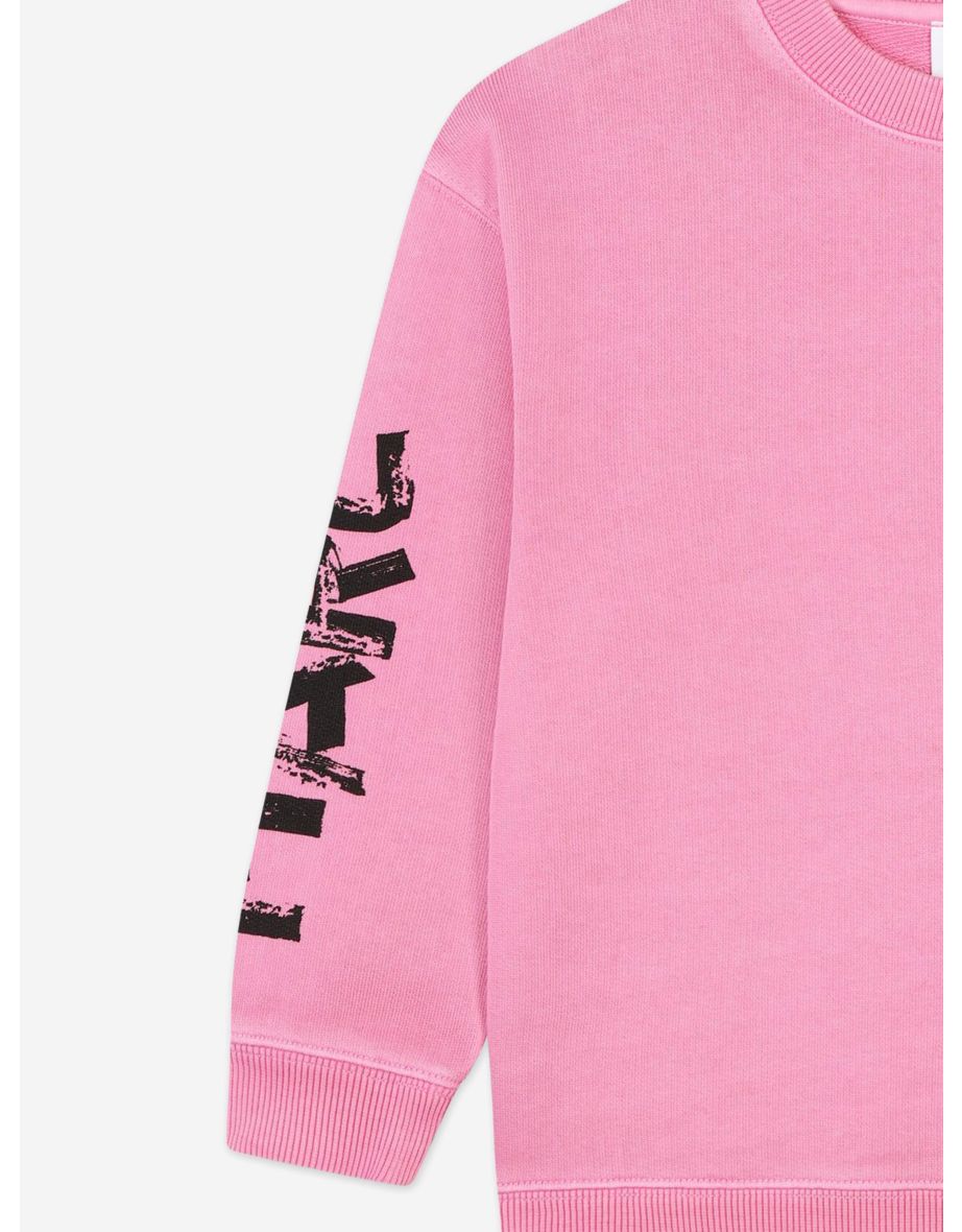 MARC JACOBS Kids Smiley World Sweatshirt in Pink - 3