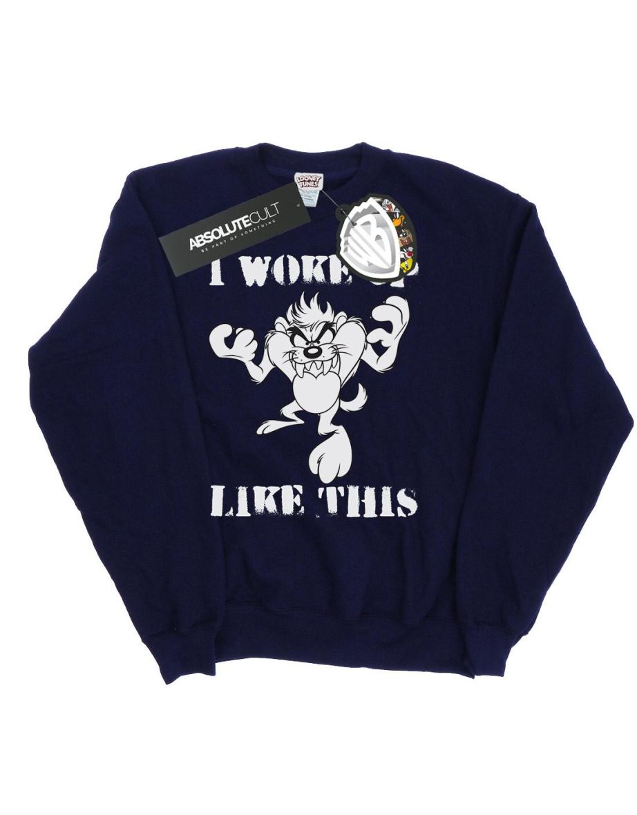 Looney Tunes Boys Taz I Woke Up Like This Sweatshirt - Navy Blue