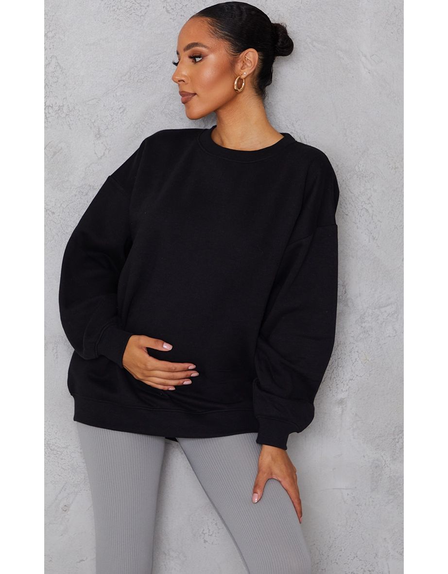 Recycled Maternity Black Ultimate Sweatshirt