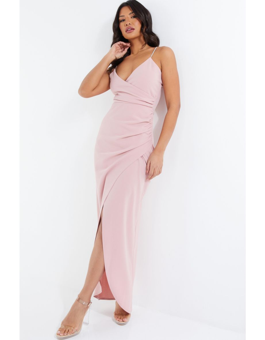 Quiz blush pink dress hotsell