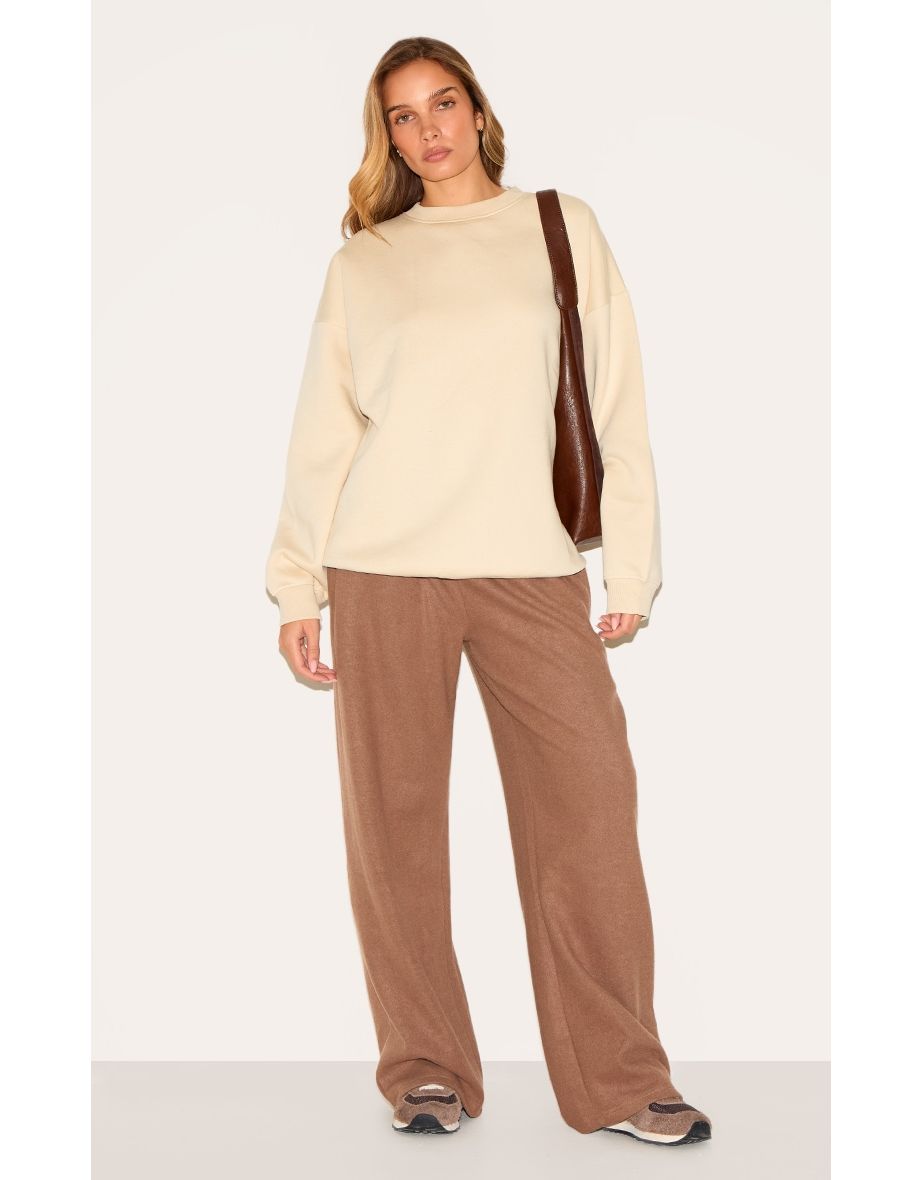 Stone Oversized Longline Sweatshirt