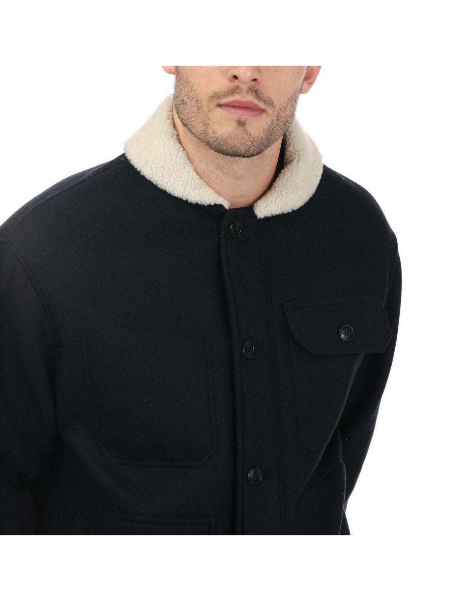 Men's Ted Baker Jansky Bonded Wool Jacket in Blue - 5