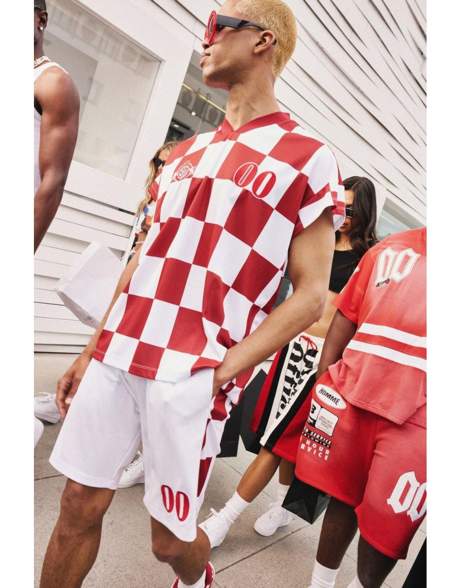 Oversized Rugby Dropped Shoulder T-shirt & Short Set