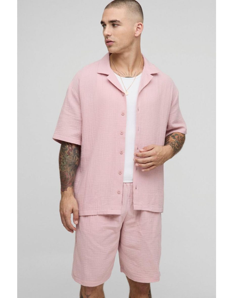 Oversized Revere Cheesecloth Shirt & Relaxed Short Set