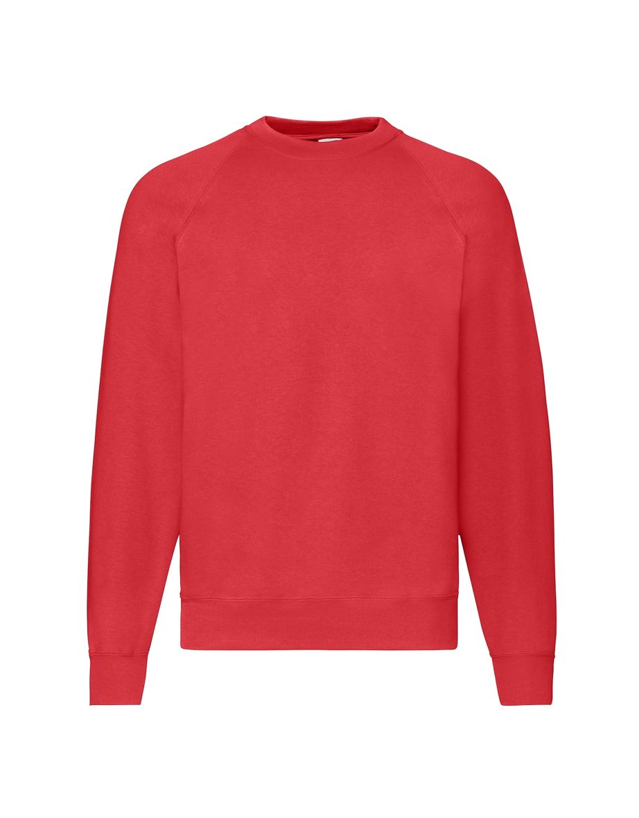 Fruit Of The Loom Mens Classic 80/20 Raglan Sweatshirt - Red