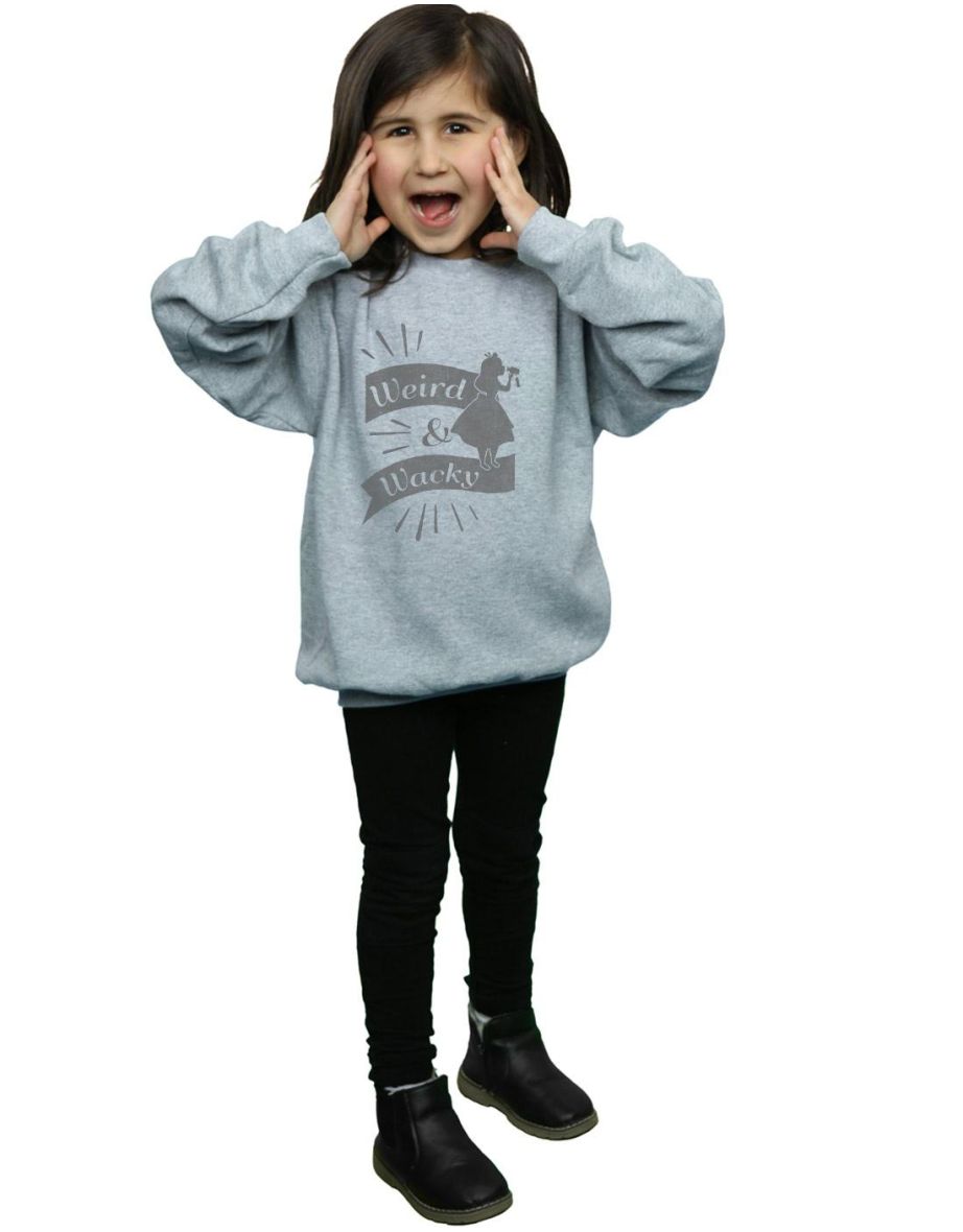 Disney Girls Alice In Wonderland Weird And Wacky Sweatshirt