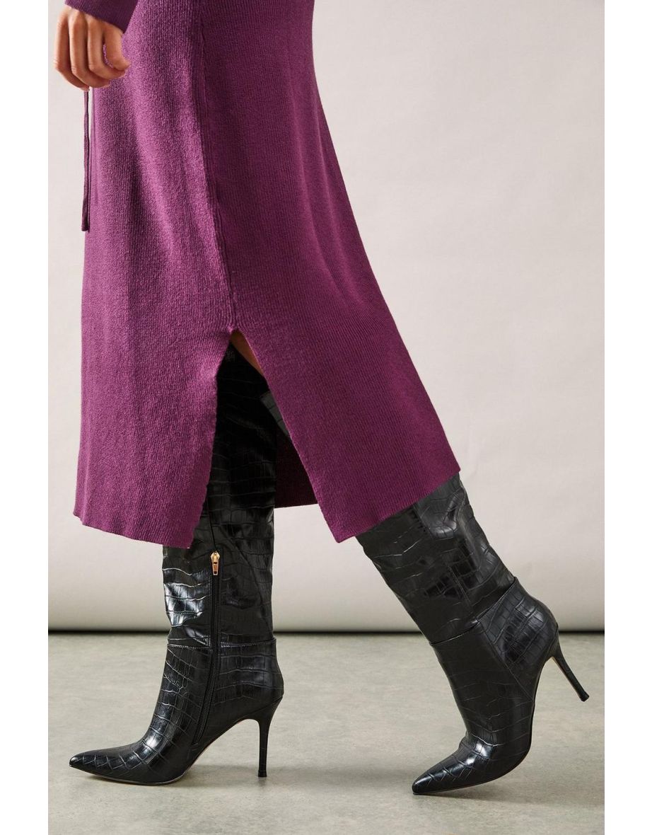 Kenny Stiletto Straight Leg Knee Boots - 3