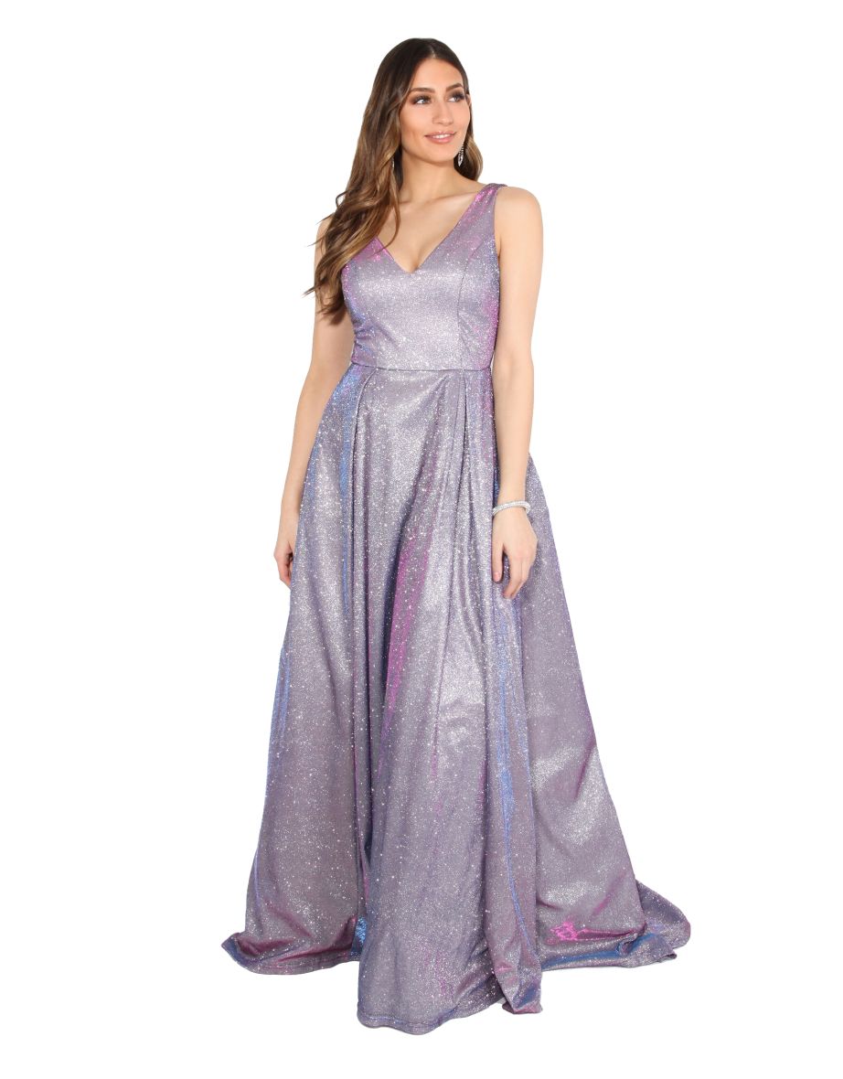 Glitter Effect Sleeveless Maxi Dress