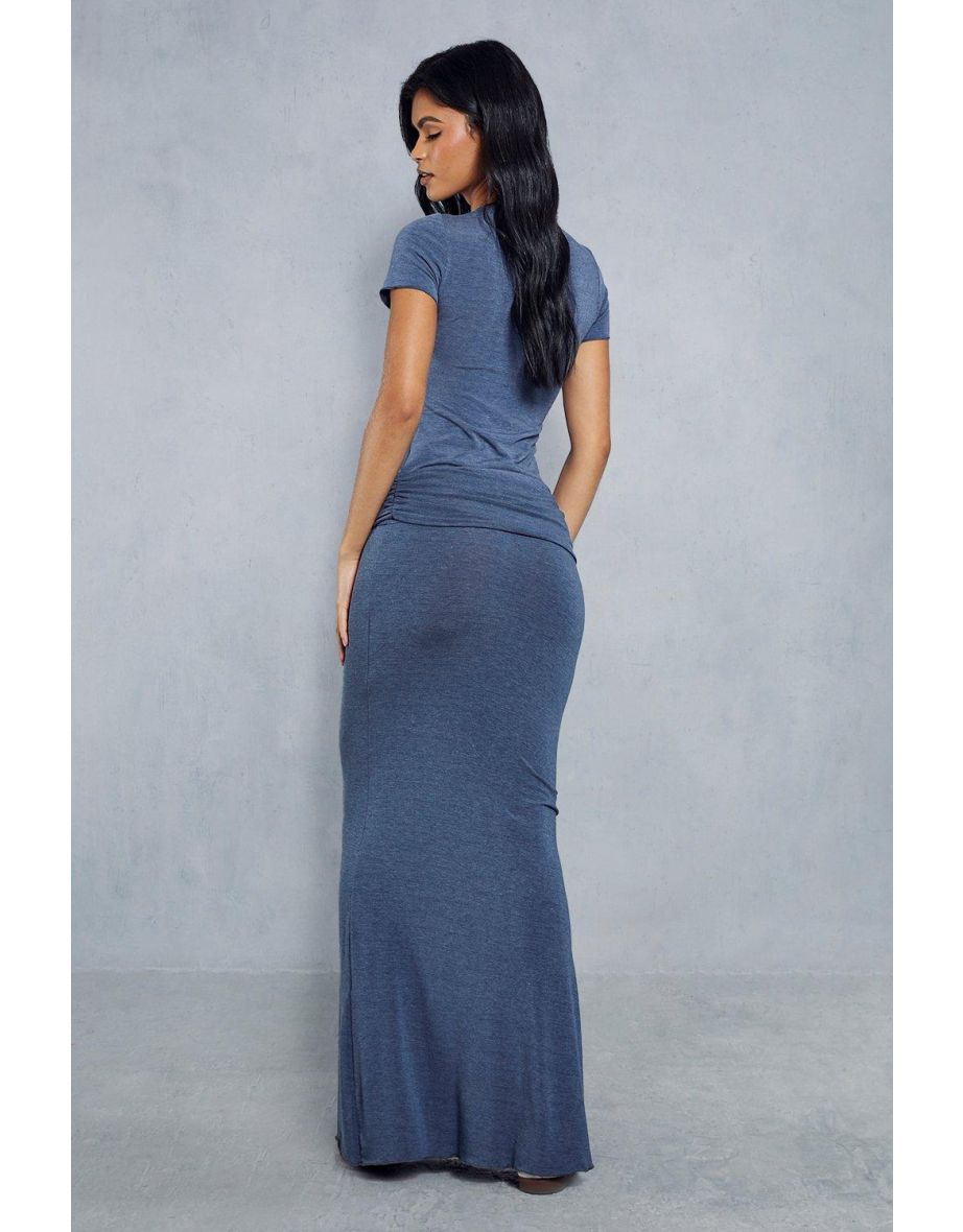 Soft Touch Jersey Top & Folded Waist Maxi Skirt Co-ord - 2