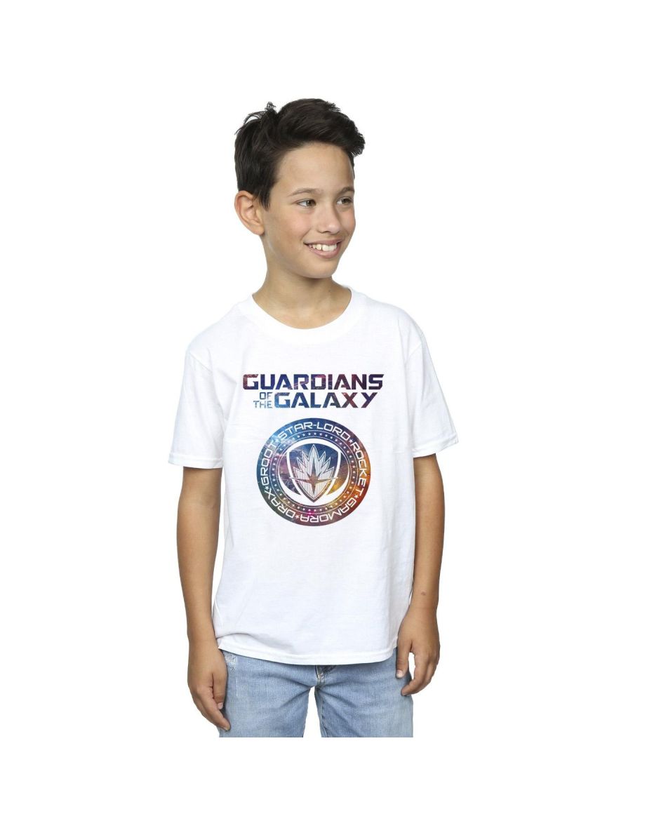 Marvel Boys Guardians Of The Galaxy Stars Fill Logo T-Shirt - White