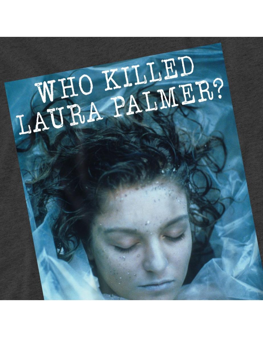 Twin Peaks Unisex Adult Who Killed Laura T-Shirt - Charcoal - 3